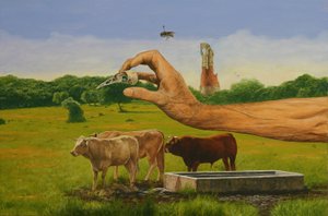 Nature morte avec vaches - Fernando Aznar Cenamor