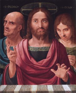 Salvator Mundi entre les saints Pierre et Jean, c.1507 - Fernando Yanez de Almedina