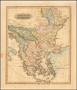 Carte de 1823 de la Turquie en Europe par Fielding Lucas, Jr. - Fielding Lucas Jr.