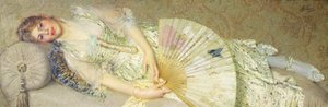 Jeune Femme Allongée sur un Sofa