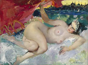 Danaé par Filipp Andreevitch Maliavin (Maliavine) (ou Andreyevich Malyavin) (1869-1940)