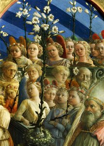 Incoronazione Maringhi ou Couronnement de la Vierge par Filippo Lippi, détail - Filippo Lippi