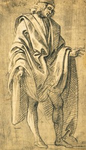 Étude de figure masculine humaine, dessin au crayon de Filippo Lippi - Filippo Lippi
