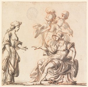 Un guerrier classique reçoit une femme - Filippo Marchionni