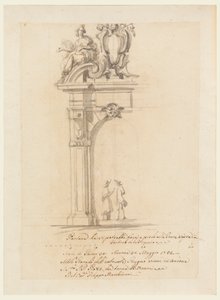 Dessin, projet de porte pour la réception du pape Pie VI revenant d