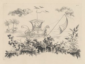 Les carrosses utilisés sur la Lune et qui se déplacent à la voile - Filippo Morghen