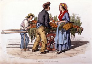 Petite entreprise de la ville de Naples : le vendeur ambulant d
