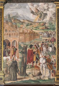 Le Saint apparaissant au bienheureux Luca Belludi prédisant la libération de Padoue, École du Saint