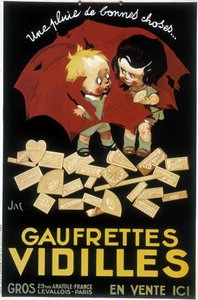 Publicité française pour Wafer Vidilles (affiche) - Firmin Bouisset
