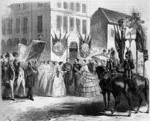 Voyage de Napoléon III (1808-1873) et Eugénie de Montijo (1826-1920) à Rouen - Firmin Massot