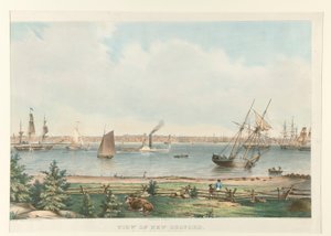 Vue de New Bedford. Depuis le fort près de Fairhaven