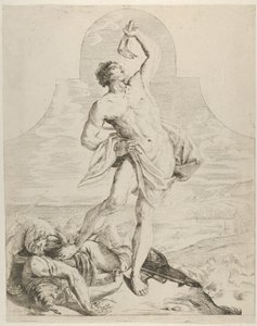 Samson tenant la mâchoire d