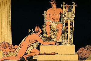 Oreste suppliant Apollon - Flaxman