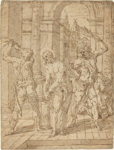 La flagellation du Christ - Flemish 17th Century after Hendrik de Clerck