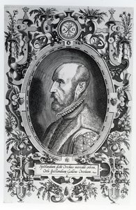 Abraham Ortelius, frontispice de son Theatrum Orbis Terrarum, 1579 - Flemish School