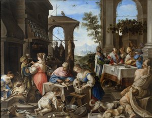 Banquet du riche Épulon, 1600-25 - Flemish School