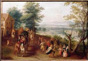 Danse de village. Scène de fête villageoise