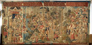 Tapisserie flamande. El Rapto de Helena - Flemish School