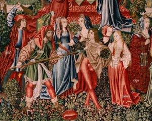 Tapisserie flamande. Série Rédemption humaine ou Vices et Vertus. Les Vices conduisent l