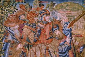 Série Moralités : La vertu des honneurs (détail) - Flemish School