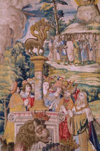 Saint Michel terrassant le dragon (détail) - Flemish School