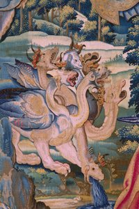 Saint Michel terrassant le dragon (détail) - Flemish School