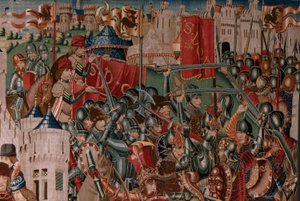 Tapisserie Flamande. Série Inconnue. Histoire romaine? Tarquin l
