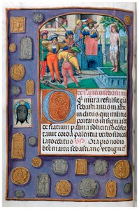 Martyre de Saint Sébastien avec bordure trompe-l