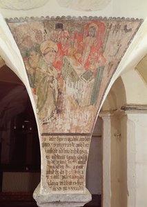 Messe de Saint Grégoire, fresque de la crypte - Flemish School