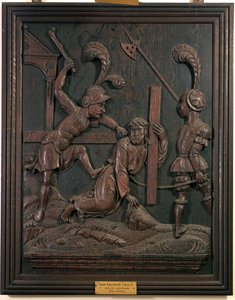 Notre Sauveur tombe en portant la croix, de la chapelle, c.1520 (bois)