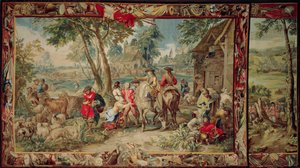 Pillage, de la série La Science militaire, Atelier de Judocus de Vos, c.1715-24 - Flemish School