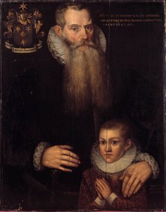 Portrait de Charles de Condé (1535-1602) et de son fils Jean en 1592 - Flemish School