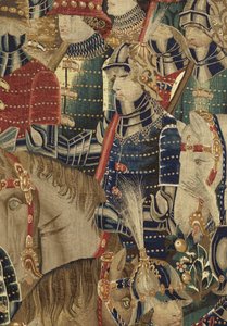 Tapisserie montrant les conquêtes du roi Alphonse V du Portugal, Tournai (détail)