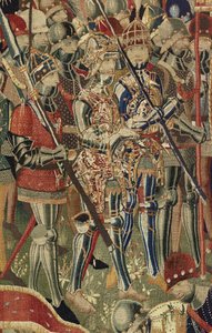Tapisserie montrant les conquêtes du roi Alphonse V du Portugal (Conquistas de Alfonso V de Portugal), Tournai. (détail)