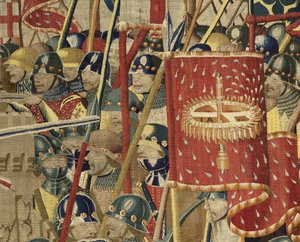 Tapisserie montrant les conquêtes du roi Alphonse V du Portugal (Conquistas de Alfonso V de Portugal), Tournai. (détail) - Flemish School