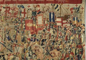 Tapisserie montrant les conquêtes du roi Alphonse V du Portugal - Flemish School