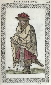 Le Moscovite, illustration de Omnium fere gentium nostraeque aetatis Nationum Habitus et Effigies par J. Sluperji, publié à Anvers en 1572