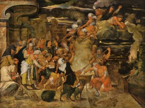 Le sabbat des sorcières (huile sur panneau)