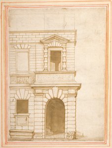 La façade de la maison de Giulio Romano à Rome