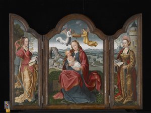 Triptyque avec la Vierge et l