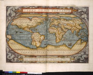 Carte du monde, Theatrum Orbis Terrarum, par Abraham Ortelius - Flemish School