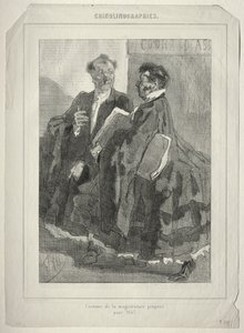 Crinolinographies (Costume de la magistrature proposé pour 1857) - Félicien Rops