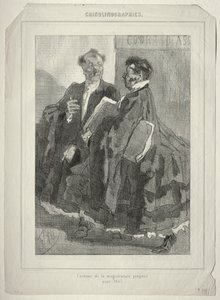 Crinolinographies. Costume de la magistrature proposé pour 1857 - Félicien Rops