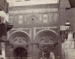 Le Caire. Mosquée el-Arhar, détails de la porte, années 1870 - Félix Bonfils