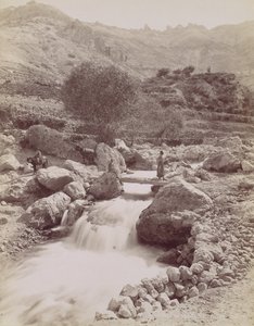 Cous du Kadisha, Mont Liban, 1860-80, imprimé vers 1870 - Félix Bonfils