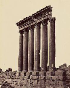 Grandes colonnes du Temple du Soleil (Balbek) - Félix Bonfils