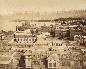 Vue panoramique de Beyrouth, Liban - Félix Bonfils