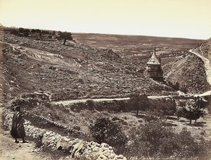 Vue panoramique de la vallée de Cédron ou Josaphat, avec le tombeau d