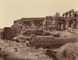Ruines du 3eme pylone du Temple (sud-est) partie gauche (Karnak) Thebes - Félix Bonfils