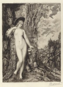 Le lion amoureux - Félix Bracquemond, after Gustave Moreau